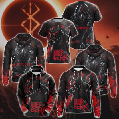 Berserk Manga All Over Print T-shirt Tank Top Zip Hoodie Pullover Hoodie Hawaiian Shirt Beach Shorts Jogger