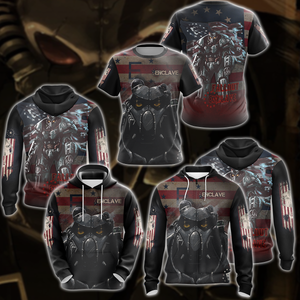 Fallout Enclave Video Game 3D All Over Printed T-shirt Tank Top Zip Hoodie Pullover Hoodie Hawaiian Shirt Beach Shorts Jogger   