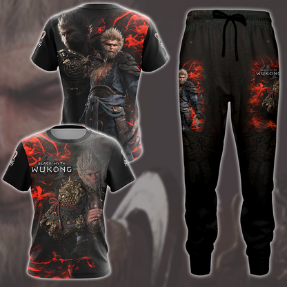 Black Myth: Wukong Video Game All Over Printed T-shirt Tank Top Zip Hoodie Pullover Hoodie Hawaiian Shirt Beach Shorts Joggers   