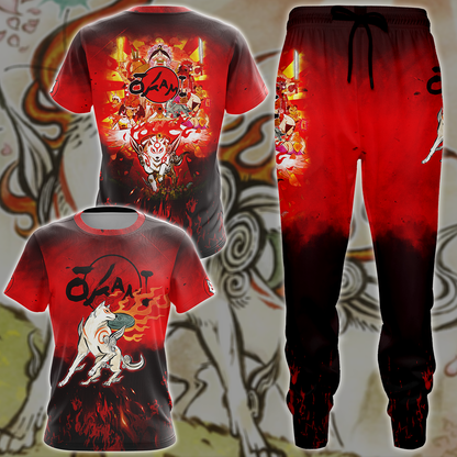Okami Video Game 3D All Over Printed T-shirt Tank Top Zip Hoodie Pullover Hoodie Hawaiian Shirt Beach Shorts Jogger