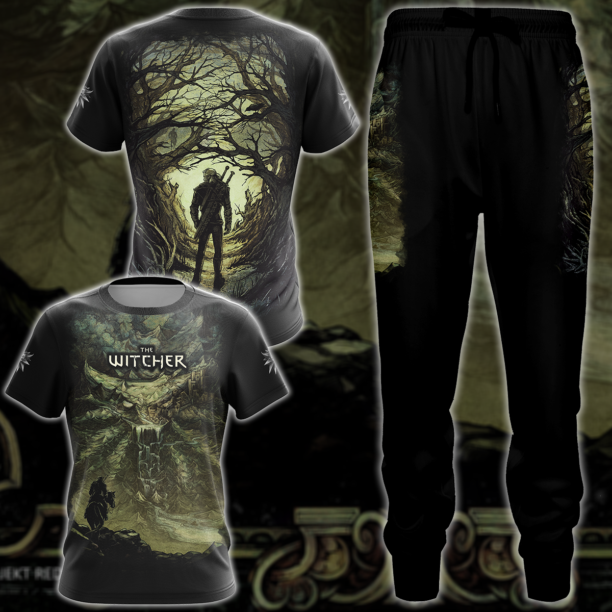 The Witcher Video Game 3D All Over Printed T-shirt Tank Top Zip Hoodie Pullover Hoodie Hawaiian Shirt Beach Shorts Jogger