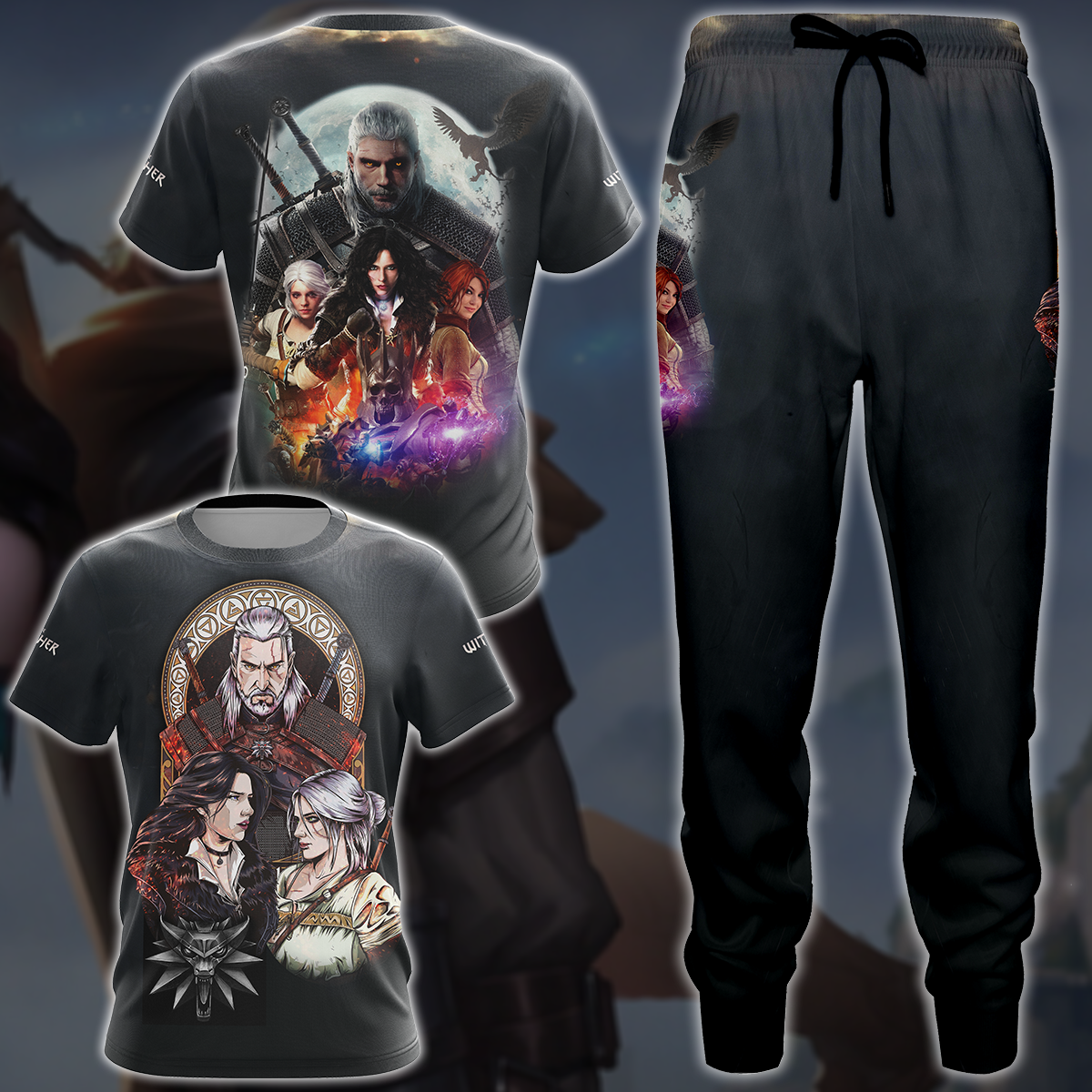 The Witcher Video Game 3D All Over Printed T-shirt Tank Top Zip Hoodie Pullover Hoodie Hawaiian Shirt Beach Shorts Jogger