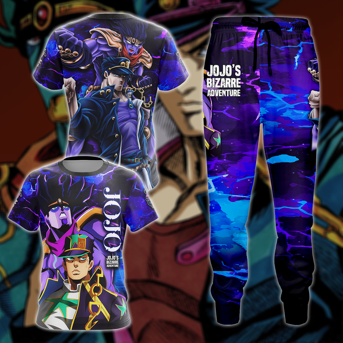 JoJo's Bizarre Adventure 3D All Over Print T-shirt Tank Top Zip Hoodie Pullover Hoodie Hawaiian Shirt Beach Shorts Jogger