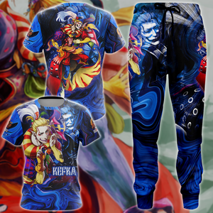 Final Fantasy VI Kefka Video Game 3D All Over Print T-shirt Tank Top Zip Hoodie Pullover Hoodie Hawaiian Shirt Beach Shorts Jogger   