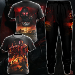 Fallout New Vegas Video Game 3D All Over Printed T-shirt Tank Top Zip Hoodie Pullover Hoodie Hawaiian Shirt Beach Shorts Jogger   