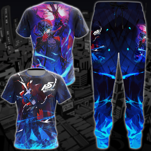 Persona 5 Video Game 3D All Over Printed T-shirt Tank Top Zip Hoodie Pullover Hoodie Hawaiian Shirt Beach Shorts Joggers   