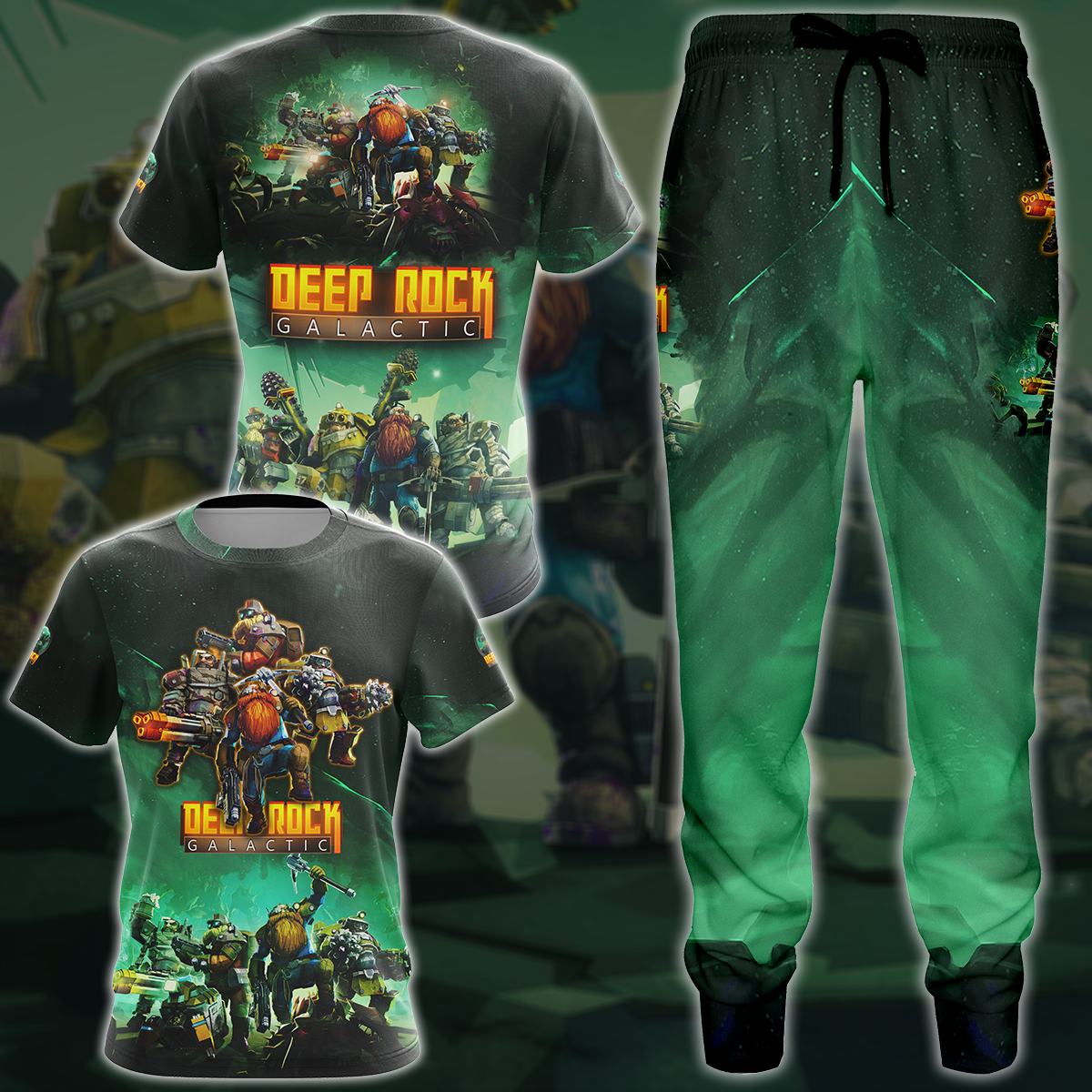 Deep Rock Galactic Video Game 3D All Over Printed T-shirt Tank Top Zip Hoodie Pullover Hoodie Hawaiian Shirt Beach Shorts Jogger