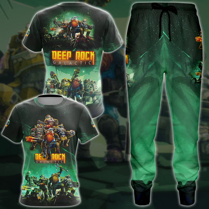 Deep Rock Galactic Video Game 3D All Over Printed T-shirt Tank Top Zip Hoodie Pullover Hoodie Hawaiian Shirt Beach Shorts Jogger