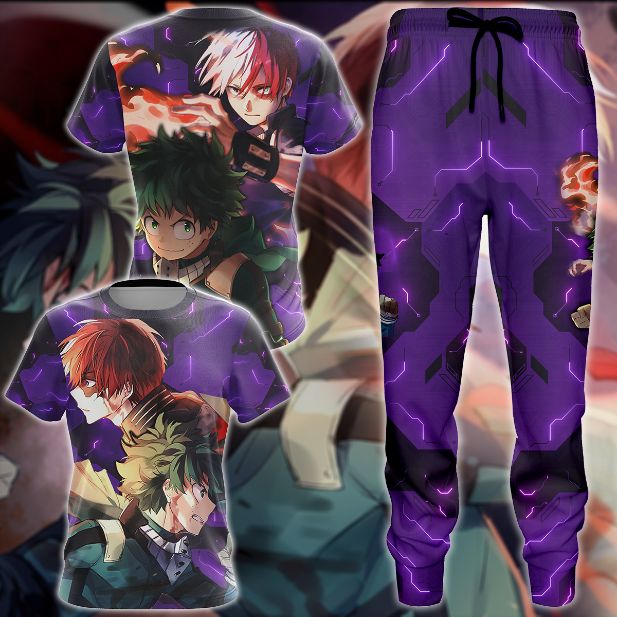 My Hero Academia: Deku x Todoroki 3D All Over Print T-shirt Tank Top Zip Hoodie Pullover Hoodie Hawaiian Shirt Beach Shorts Jogger