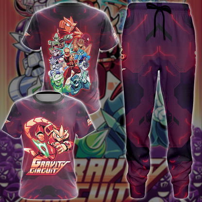 Gravity Circuit Video Game 3D All Over Printed T-shirt Tank Top Zip Hoodie Pullover Hoodie Hawaiian Shirt Beach Shorts Jogger