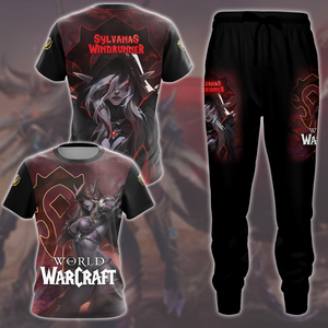 World Of Warcraft Sylvanas Windrunner Video Game All Over Printed T-shirt Tank Top Zip Hoodie Pullover Hoodie Hawaiian Shirt Beach Shorts Joggers   