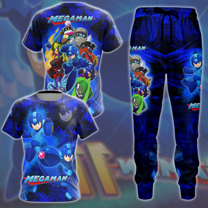 Mega Man Video Game All Over Printed T-shirt Tank Top Zip Hoodie Pullover Hoodie Hawaiian Shirt Beach Shorts Joggers   