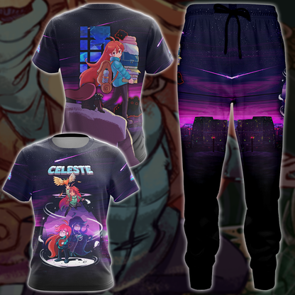 Celeste Video Game 3D All Over Printed T-shirt Tank Top Zip Hoodie Pullover Hoodie Hawaiian Shirt Beach Shorts Jogger