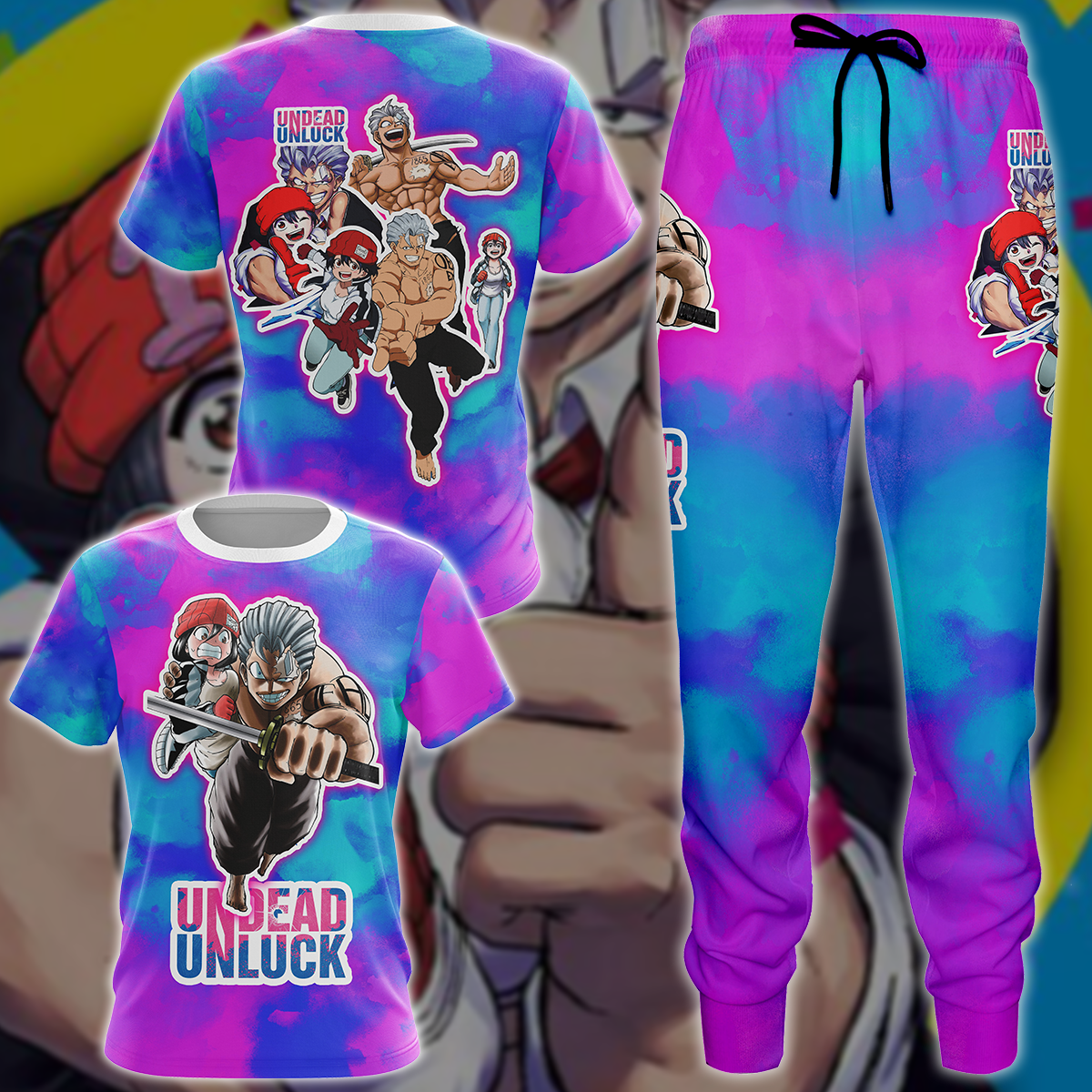 Undead Unluck Anime Manga 3D All Over Printed T-shirt Tank Top Zip Hoodie Pullover Hoodie Hawaiian Shirt Beach Shorts Jogger