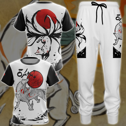 Okami Fox Video Game 3D All Over Printed T-shirt Tank Top Zip Hoodie Pullover Hoodie Hawaiian Shirt Beach Shorts Jogger