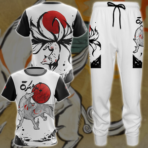 Okami Fox Video Game 3D All Over Printed T-shirt Tank Top Zip Hoodie Pullover Hoodie Hawaiian Shirt Beach Shorts Jogger   