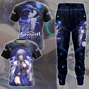 Genshin Impact Yelan Video Game All Over Printed T-shirt Tank Top Zip Hoodie Pullover Hoodie Hawaiian Shirt Beach Shorts Joggers   