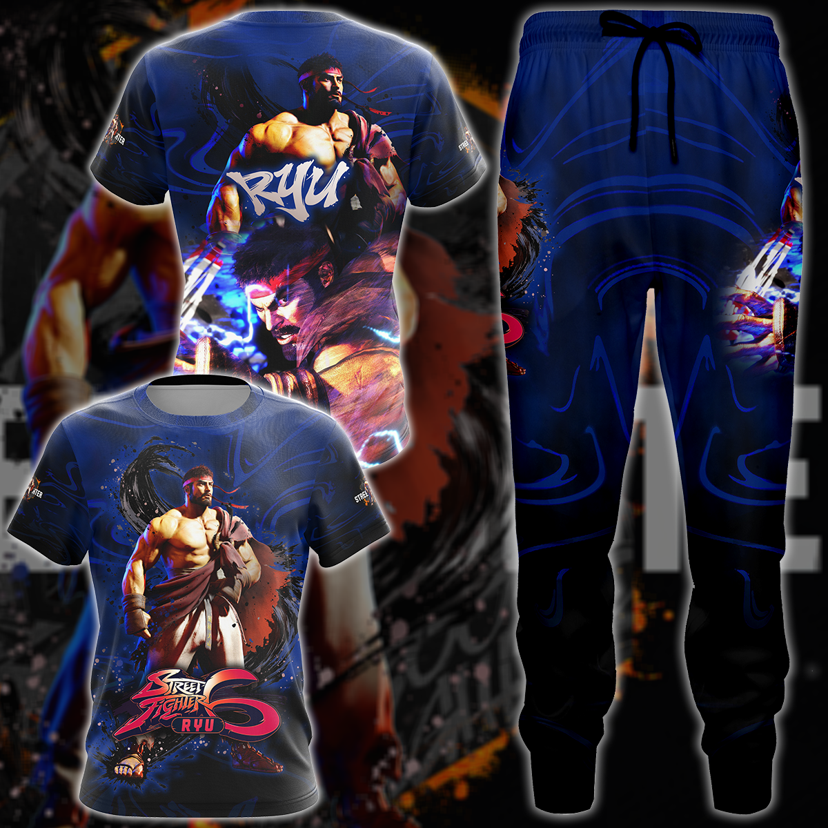 Street Fighter 6 Ryu Video Game 3D All Over Printed T-shirt Tank Top Zip Hoodie Pullover Hoodie Hawaiian Shirt Beach Shorts Jogger