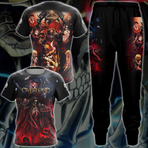 Overlord Anime Manga 3D All Over Print T-shirt Tank Top Zip Hoodie Pullover Hoodie Hawaiian Shirt Beach Shorts Jogger   