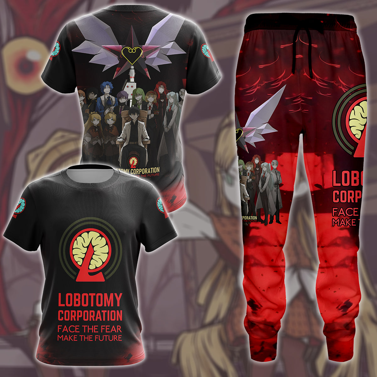 Lobotomy Corporation Video Game All Over Printed T-shirt Tank Top Zip Hoodie Pullover Hoodie Hawaiian Shirt Beach Shorts Joggers