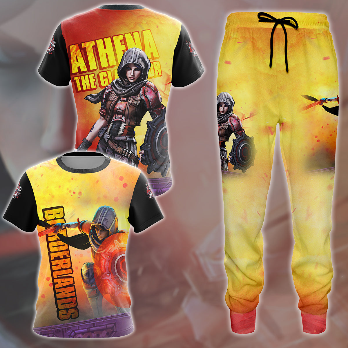 Borderlands Athena Video Game All Over Printed T-shirt Tank Top Zip Hoodie Pullover Hoodie Hawaiian Shirt Beach Shorts Joggers