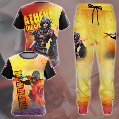 Borderlands Athena Video Game All Over Printed T-shirt Tank Top Zip Hoodie Pullover Hoodie Hawaiian Shirt Beach Shorts Joggers