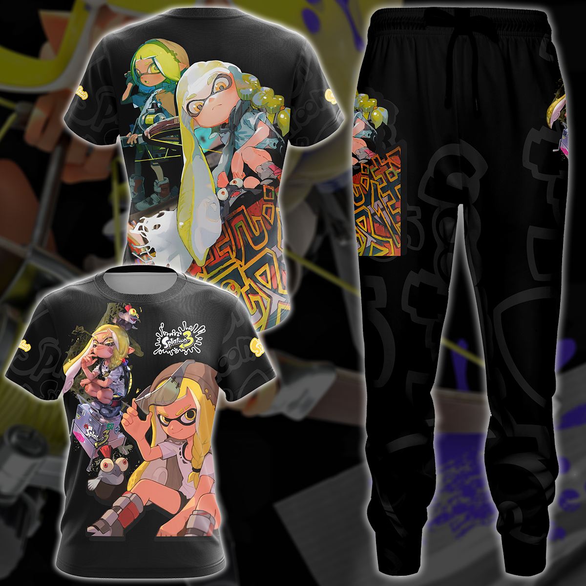 Splatoon 3 Video Game 3D All Over Printed T-shirt Tank Top Zip Hoodie Pullover Hoodie Hawaiian Shirt Beach Shorts Jogger