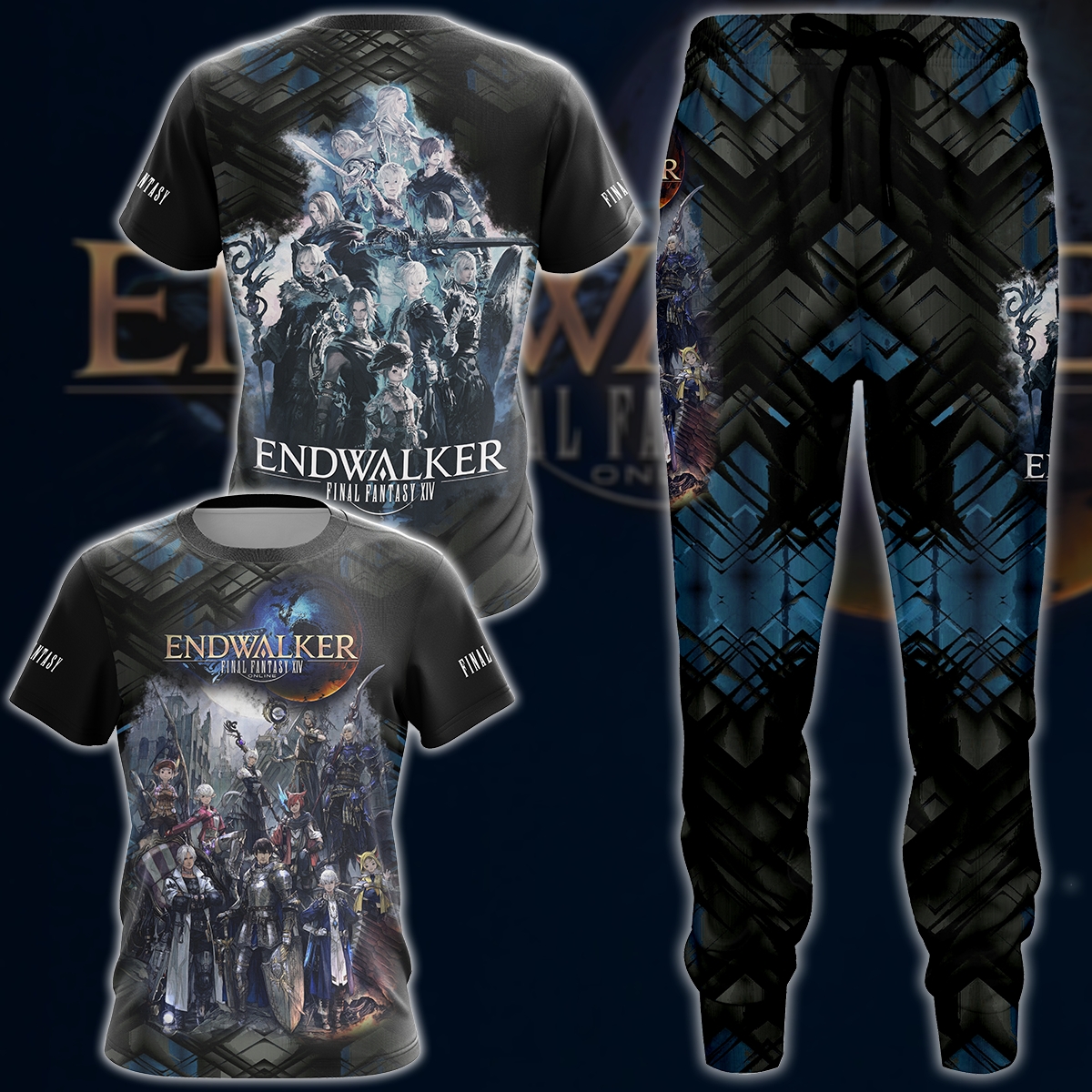 Final Fantasy XIV: Endwalker Video Game 3D All Over Printed T-shirt Tank Top Zip Hoodie Pullover Hoodie Hawaiian Shirt Beach Shorts Jogger