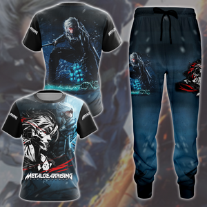 Metal Gear Rising: Revengeance Video Game All Over Printed T-shirt Tank Top Zip Hoodie Pullover Hoodie Hawaiian Shirt Beach Shorts Joggers   