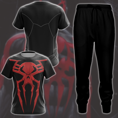 Spider-Man 2099 Black Suit Cosplay Video Game All Over Printed T-shirt Tank Top Zip Hoodie Pullover Hoodie Hawaiian Shirt Beach Shorts Joggers
