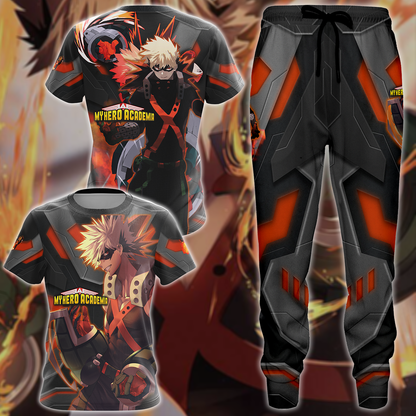 My Hero Academia Bakugou 3D All Over Print T-shirt Tank Top Zip Hoodie Pullover Hoodie Hawaiian Shirt Beach Shorts Jogger