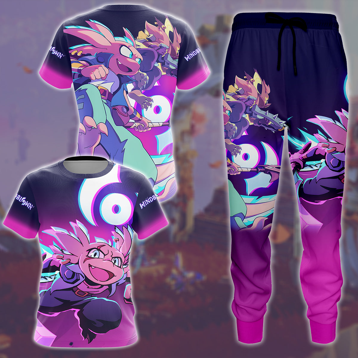 Windblown Video Game All Over Printed T-shirt Tank Top Zip Hoodie Pullover Hoodie Hawaiian Shirt Beach Shorts Joggers
