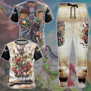 Dragon Quest XI: Echoes of an Elusive Age Video Game All Over Printed T-shirt Tank Top Zip Hoodie Pullover Hoodie Hawaiian Shirt Beach Shorts Joggers   