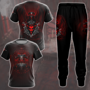 Diablo IV Video Game All Over Printed T-shirt Tank Top Zip Hoodie Pullover Hoodie Hawaiian Shirt Beach Shorts Joggers   