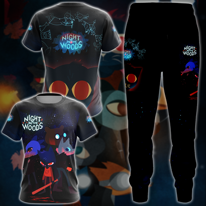 Night in the Woods Video Game All-Over T-shirt Hoodie Tank Top Hawaiian Shirt Beach Shorts Joggers