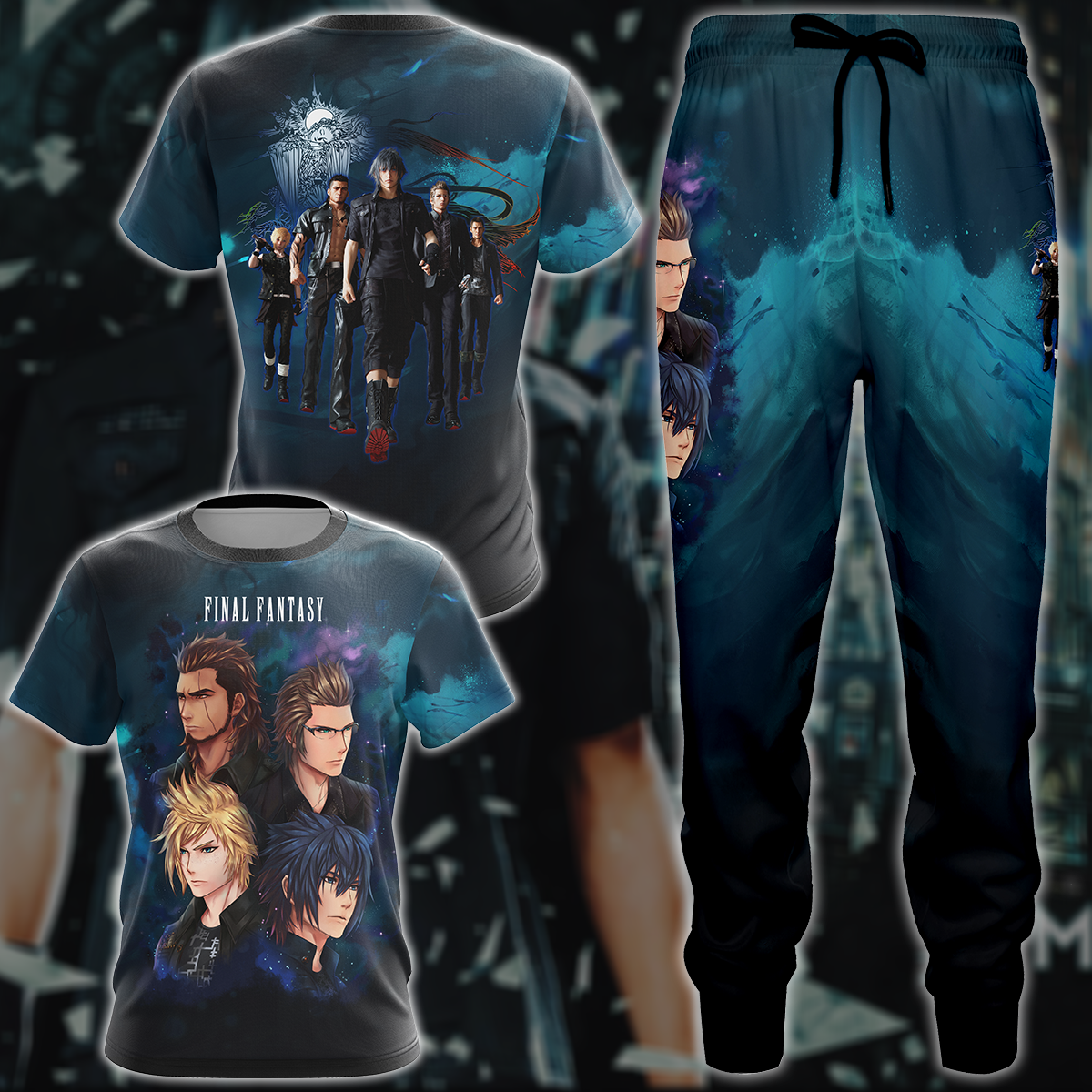 Final Fantasy XV Video Game 3D All Over Printed T-shirt Tank Top Zip Hoodie Pullover Hoodie Hawaiian Shirt Beach Shorts Jogger