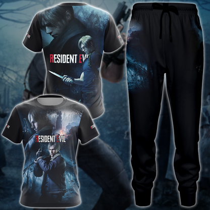 Resident Evil 4 Leon Kennedy Video Game 3D All Over Printed T-shirt Tank Top Zip Hoodie Pullover Hoodie Hawaiian Shirt Beach Shorts Jogger