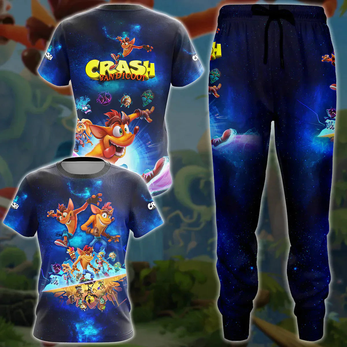 Crash Bandicoot Video Game 3D All Over Print T-shirt Tank Top Zip Hoodie Pullover Hoodie Hawaiian Shirt Beach Shorts Jogger