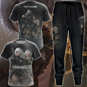 NieR: Automata Video Game 3D All Over Print T-shirt Tank Top Zip Hoodie Pullover Hoodie Hawaiian Shirt Beach Shorts Jogger   