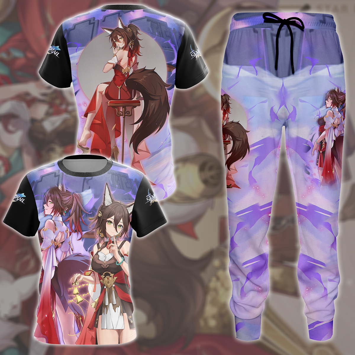 Honkai: Star Rail Tingyun Video Game All Over Printed T-shirt Tank Top Zip Hoodie Pullover Hoodie Hawaiian Shirt Beach Shorts Joggers   