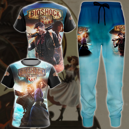 Bioshock Infinite Video Game All Over Printed T-shirt Tank Top Zip Hoodie Pullover Hoodie Hawaiian Shirt Beach Shorts Joggers