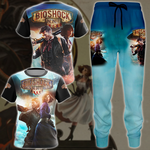 Bioshock Infinite Video Game All Over Printed T-shirt Tank Top Zip Hoodie Pullover Hoodie Hawaiian Shirt Beach Shorts Joggers   