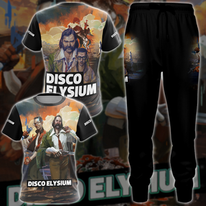 Disco Elysium Video Game All-Over T-shirt Hoodie Tank Top Hawaiian Shirt Beach Shorts Joggers   