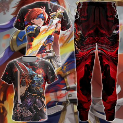 Fire Emblem Roy Video Game 3D All Over Print T-shirt Tank Top Zip Hoodie Pullover Hoodie Hawaiian Shirt Beach Shorts Jogger