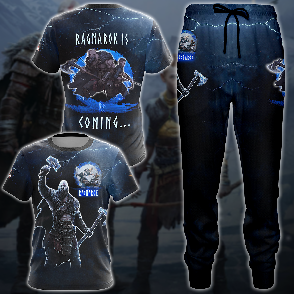 God Of War Ragnarok Video Game 3D All Over Printed T-shirt Tank Top Zip Hoodie Pullover Hoodie Hawaiian Shirt Beach Shorts Jogger
