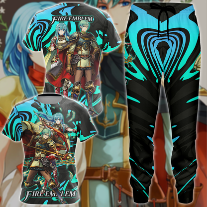 Fire Emblem Ephraim & Eirika Video Game 3D All Over Print T-shirt Tank Top Zip Hoodie Pullover Hoodie Hawaiian Shirt Beach Shorts Jogger