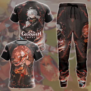 Genshin Impact Kaedehara Kazuha Video Game All Over Printed T-shirt Tank Top Zip Hoodie Pullover Hoodie Hawaiian Shirt Beach Shorts Joggers   