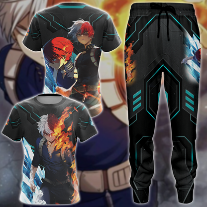 My Hero Academia Todoroki Shoto 3D All Over Print T-shirt Tank Top Zip Hoodie Pullover Hoodie Hawaiian Shirt Beach Shorts Jogger