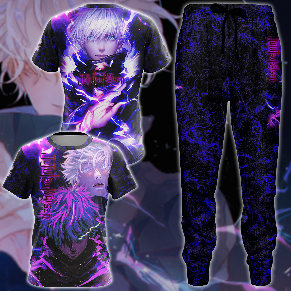 Jujutsu Kaisen Gojo Satoru 3D All Over Print T-shirt Tank Top Zip Hoodie Pullover Hoodie Hawaiian Shirt Beach Shorts Jogger
