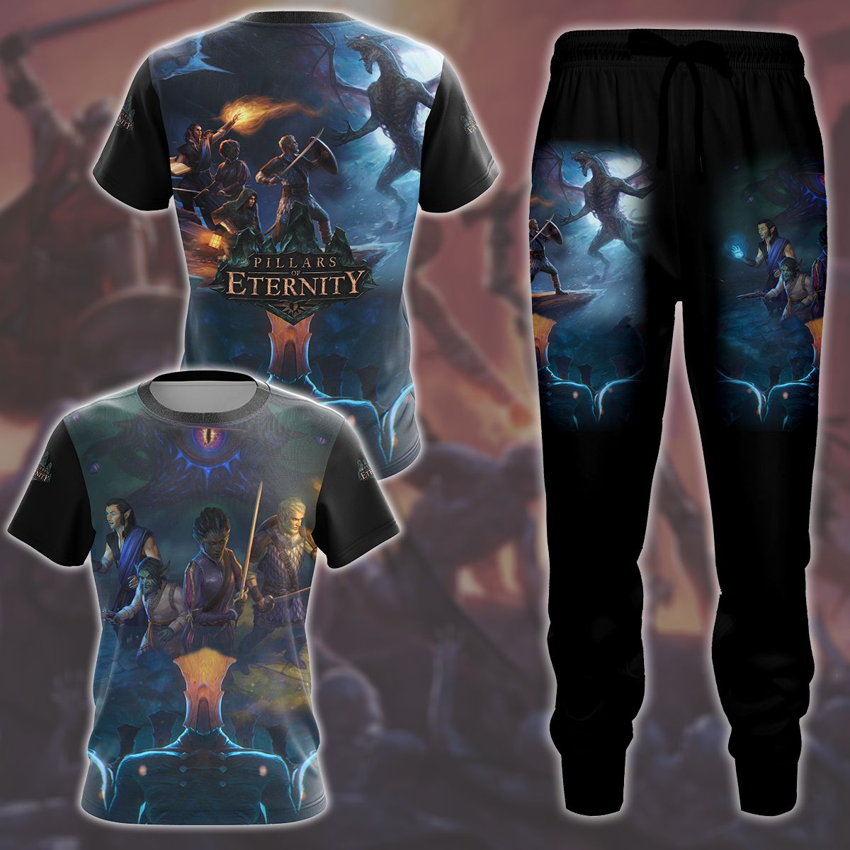 Pillars of Eternity Video Game All Over Printed T-shirt Tank Top Zip Hoodie Pullover Hoodie Hawaiian Shirt Beach Shorts Joggers